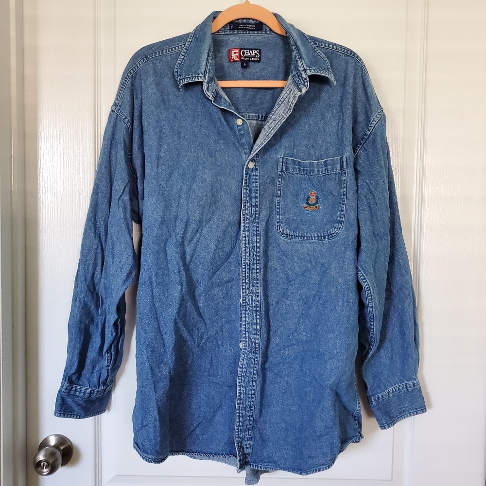 VINTAGE RALPH LAUREN MEN SHIRT SIZE LARGE